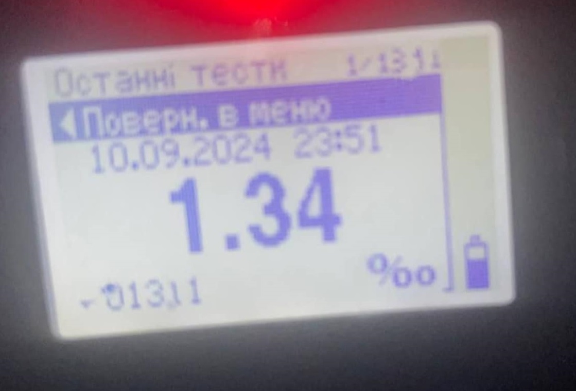 В Ужгороді оштрафували в 7 разів п'янішу за норму водійку на несправному авто (ФОТО)